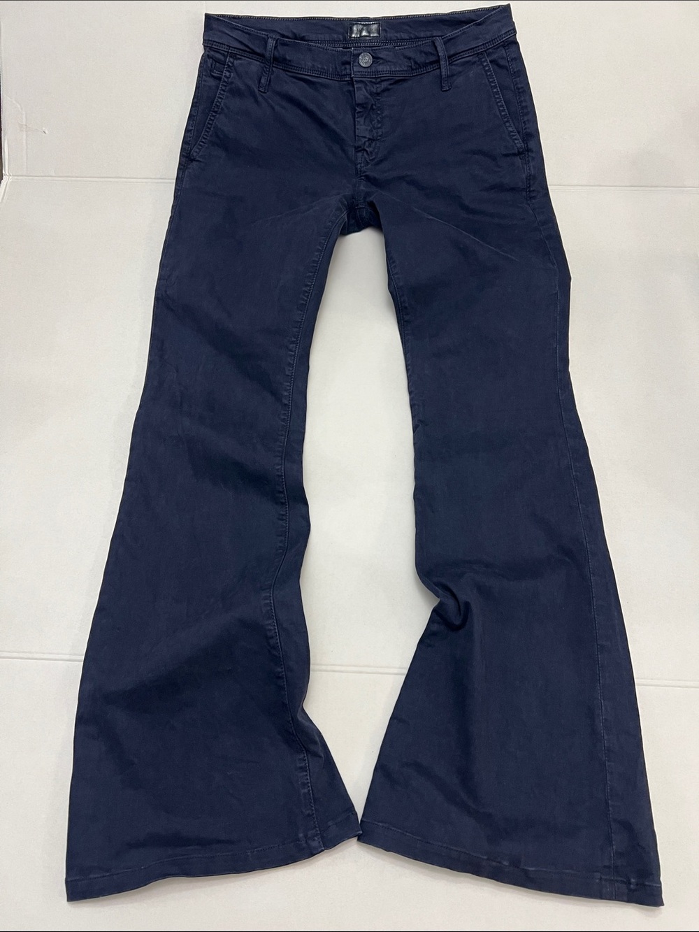 MOTHER The Curfew Flare Jeans Navy Blue Bell Bottoms Size 29